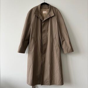 Vintage Stanley Blacker Men's Beige Trench Coat - 42R (Large)‎